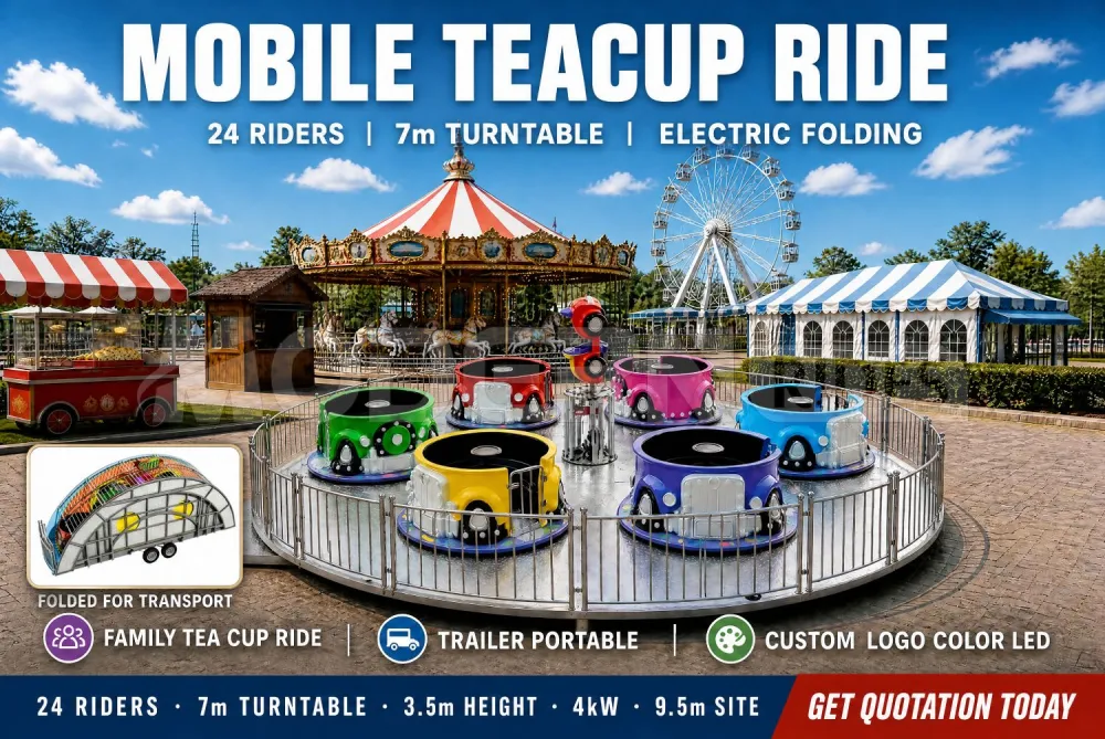 Portable Teacup Ride: Light Towing & Small Event Profitability | MODERN